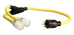 Woods 3-FEET 10/3 Generator Power Cord Adapter; L5-30P (2) L5-20R, 01914 New. Price: $35.74.