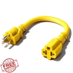 Lbsc Amp Extension Cord, 12AWG 3 Prong, 1FT Nema 5-15P To 5-20R Adapter New. Price: $11.99.