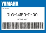 Yamaha Genuine Needle Assy 7LG-14150-11-00 New. Price: $30.84.