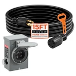 Vevor Amp Generator Cord And Power Inlet Box 15FT Nema L14-30P L14-30R Sjtw New. Price: $55.90.