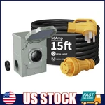Amp 15FT Generator Cord And Power Inlet Box , Nema 14-50P Male SS2-50R Stw New. Price: $79.99.