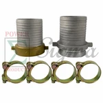 Sigma Aluminum Pin Lug Hose Shank Coupling Set Fitting W/ Brass Nut 4" & Clamps New. Price: $47.99.