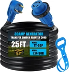 25 Ft TT-30P L14-30R Generator Transfer Switch Adapter Cord, Amp Ma New. Price: $114.53.