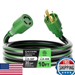 Islewire 10FT 30A Generator Extension Cord Nema L14-30P/L14-30R 4-PRONG 125V New. Price: $54.06.