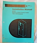 962-0614 Cummins Onan Installation Manual Btpc Bypass Isolation Transfer Switch New. Price: $59.00.